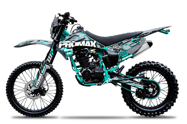 Мотоцикл кроссовый / эндуро PROMAX (Промакс) MX250 серый/бирюзовый | Мототека