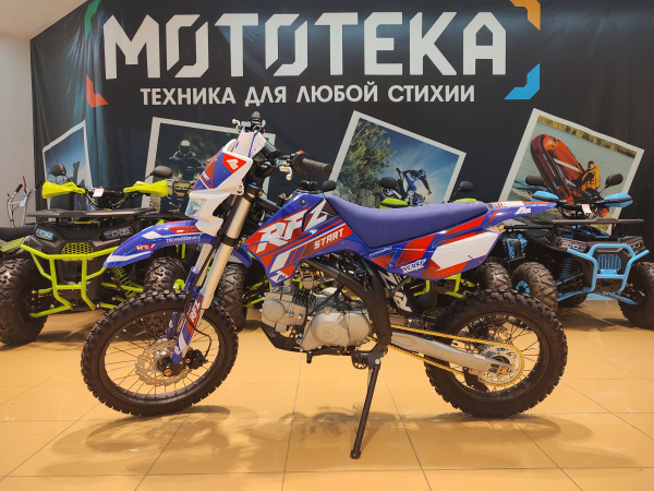 Питбайк Apollo (Аполло) RFZ Start 125 LE с фарой и электростартером 17/14 синий | Мототека